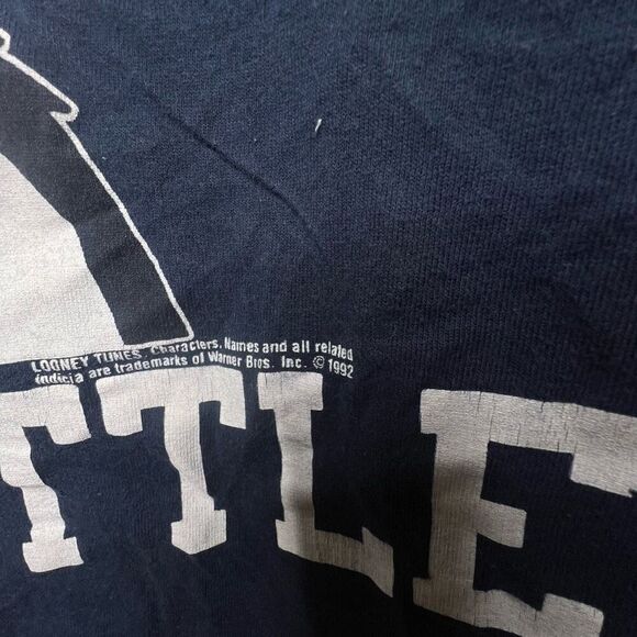 American Vintage 90s Seattle Sylvester Looney Tunes Theattle Tank Top Made In US - Picture 3 of 5